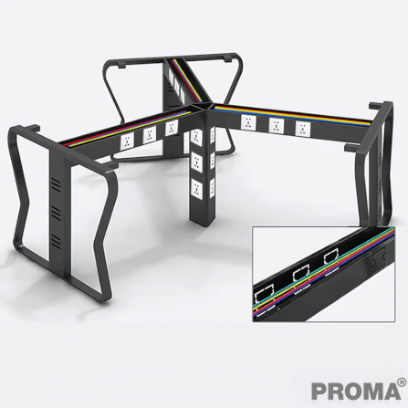 [Pre-order] โต๊ะทำงาน Proma-POD-05 สีขาว/ดำ แบบ 8 ที่นั่ง (ไม่มีตู้เอกสาร)_6